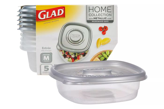 GladWare Home Meal Food Storage Containers, Medium Size