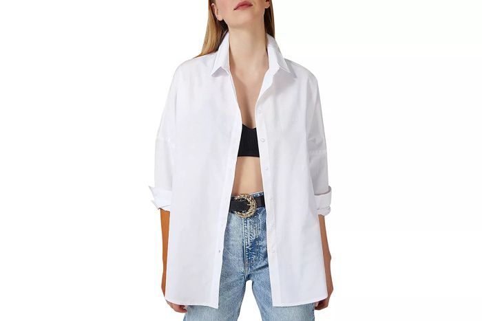 Amazon BIG DART Oversized Button-Down Shirt
