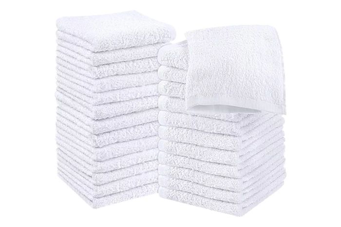 Utopia Towels Pure White Cotton Washcloth Set