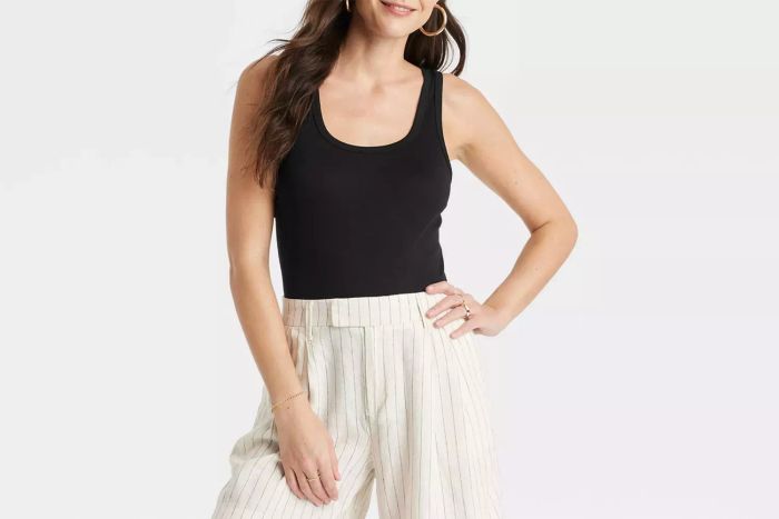 The A New Day Slim Fit Tank Top in Black