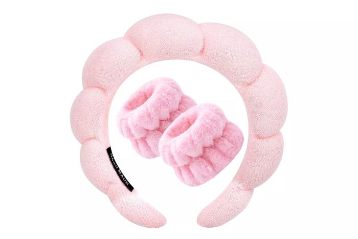 Amazon Zkptops Spa Headband for Washing Face Wristband Set