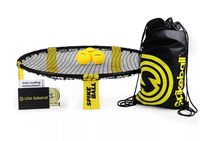 Spikeball Standard 3-Ball Kit is designed for ultimate fun and competition. With a compact net and three durable balls, it’s ideal for both indoor and outdoor play. Perfect for college students to enjoy a quick game between classes, all packed neatly into a portable drawstring bag.