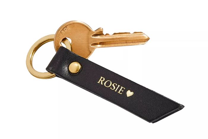 Etsy SbriStudio Personalized Leather Keyring