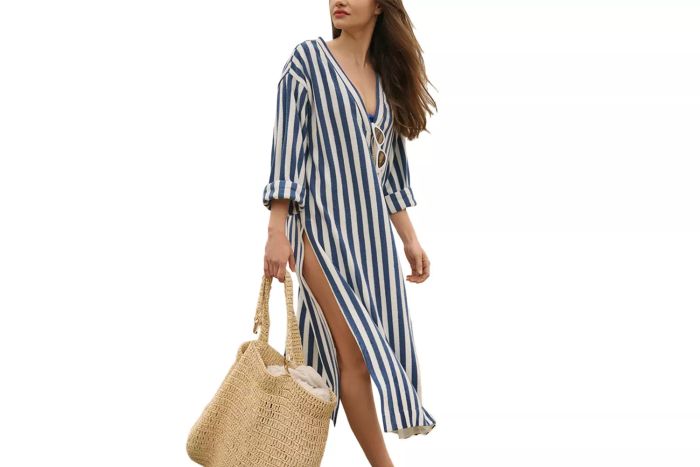 Anthropologie By Anthropologie Terry Cover-Up Midi Dress