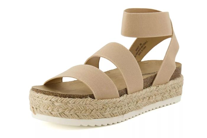 CUSHIONAIRE Mandy Cork Espadrille Wedge Sandal,