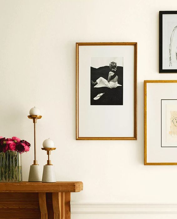 A wall painted in Classic Light Buff