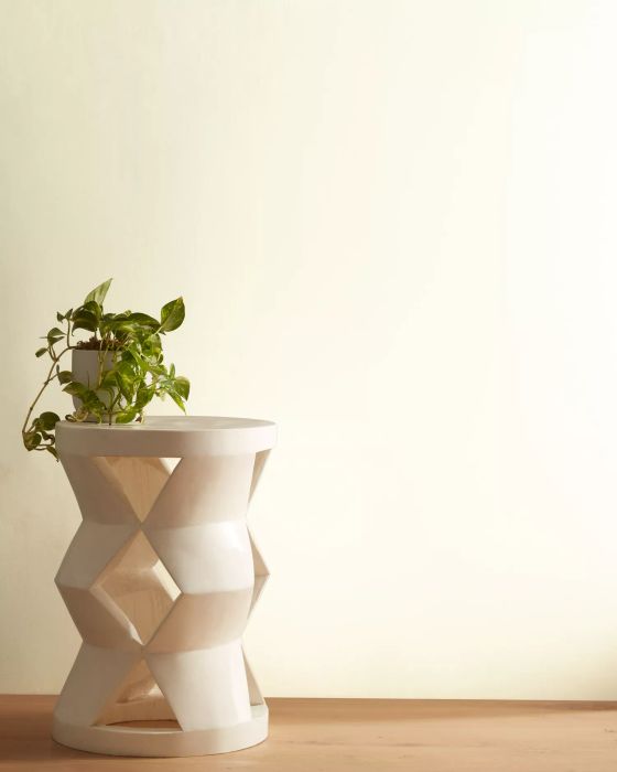 A wall painted in Mascarpone color