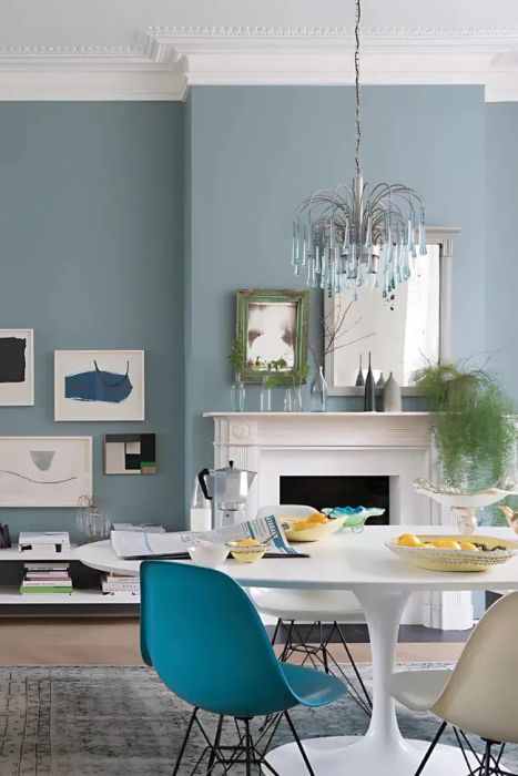 Oval Room Blue applied to a wall
