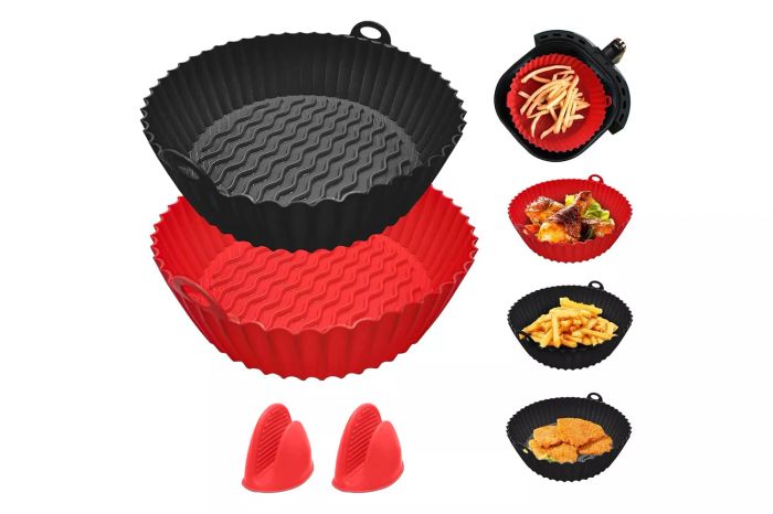 Air Fryer Silicone Pot - Food Safe Square Air Fryer Silicone