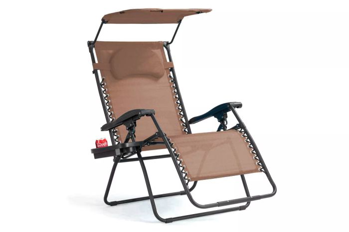 Goplus Zero Gravity Lounge Chair With Shade Canopy