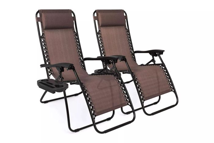 Best Choice Products Adjustable Zero Gravity Patio Chair Recliners With Cup Holders