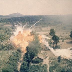 Napalm detonating in a region south of Saigon