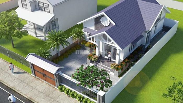 Mẫu nhà cấp 4 kết hợp sân vườn và 3 phòng ngủ