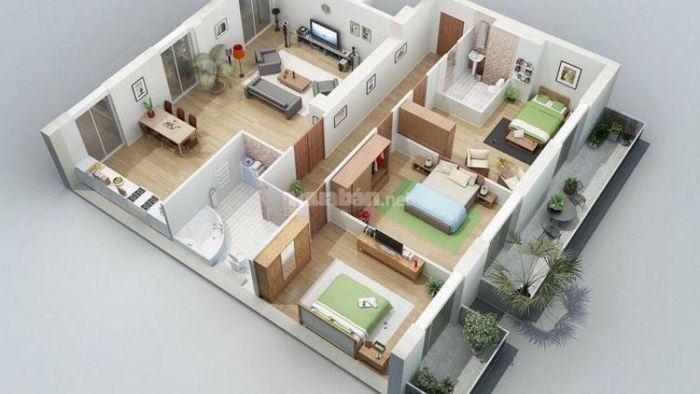 Chi phí hoàn thiện mẫu nhà cấp 4 3 phòng ngủ hiện nay khoảng 5 - 8 triệu đồng/m2.
