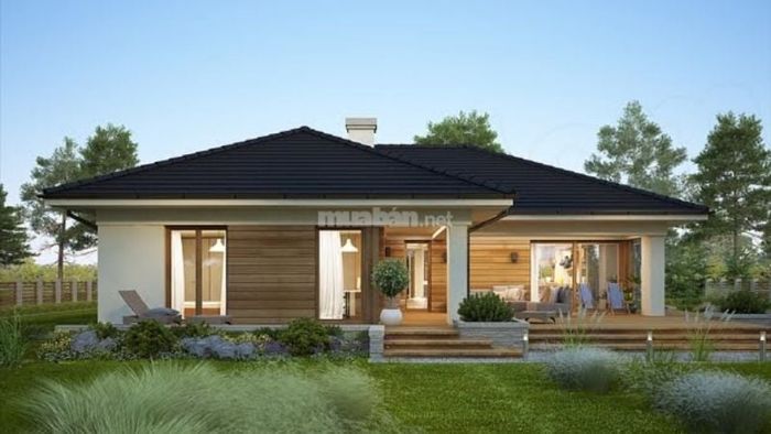 Mẫu nhà cấp 4 phong cách châu Âu với 3 phòng ngủ