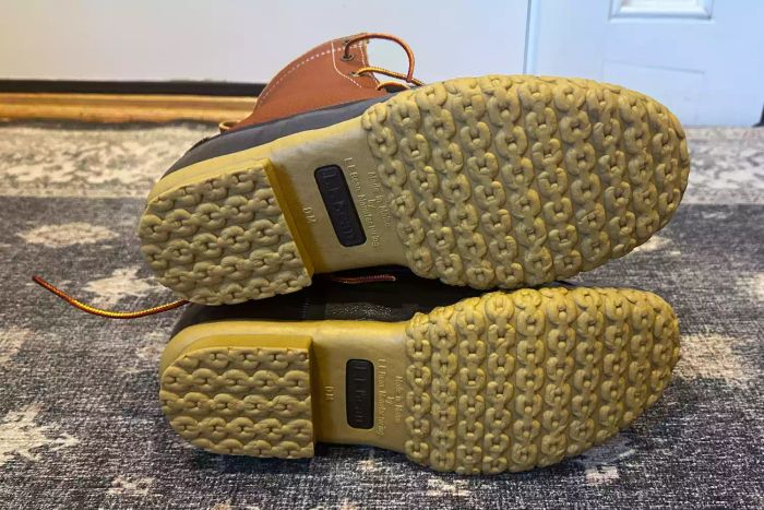 The sole of the L.L. Bean Women’s 8 Inch Shearling-Lined Insulated Bean Boots