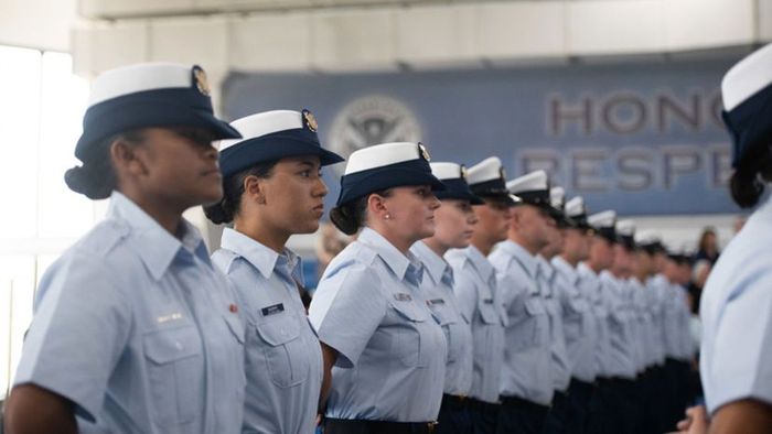 The journey begins with Coast Guard boot camp for recruits.