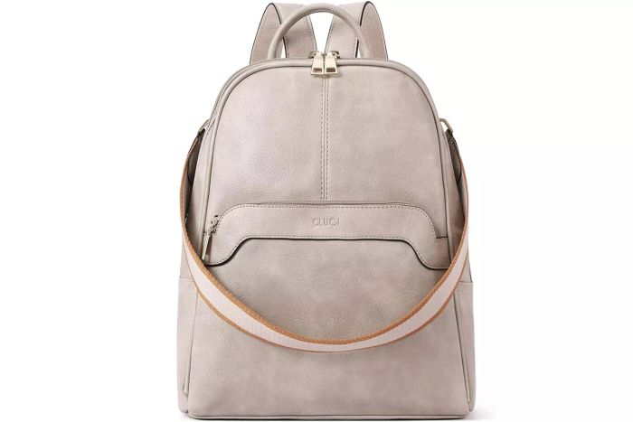 CLUCI Leather Backpack Purse, Convertible Travel Backpack