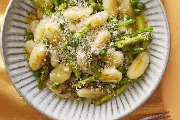 gnocchi with spring vegetables