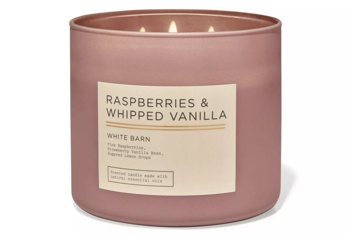 Bath & Body Works Raspberries & Whipped Vanilla 3-Wick Candle