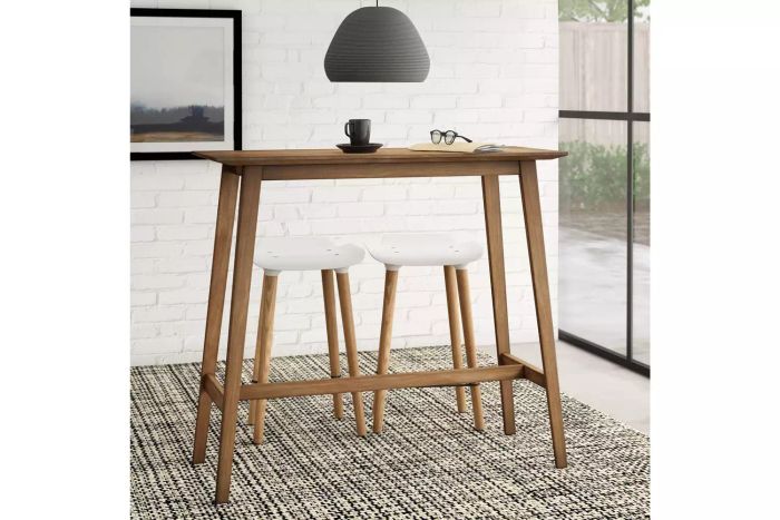 Wade Logan Mequon Bar Height Trestle Dining Table