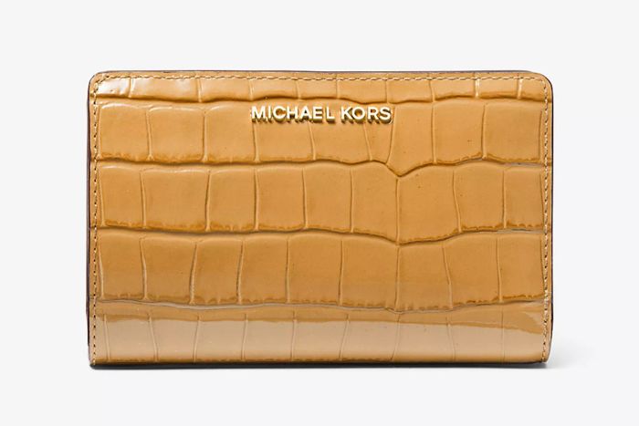 Empire Medium Crocodile Embossed Patent Leather Wallet