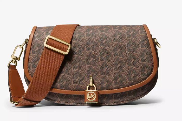 Mila Medium Empire Signature Logo Messenger Bag