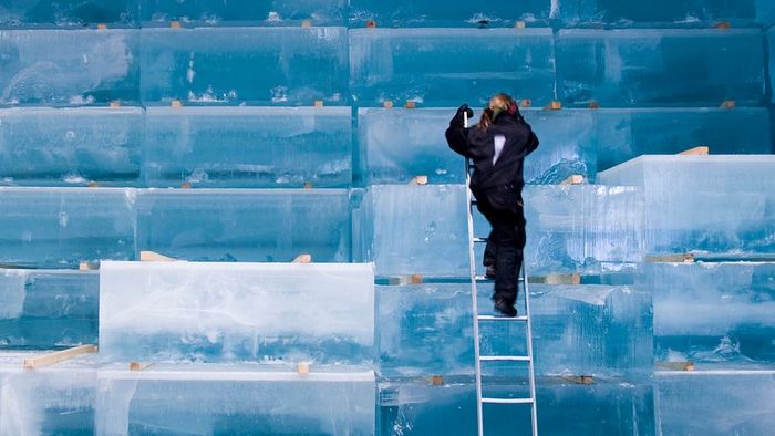 Ice Storage at the Icehotel in Sweden