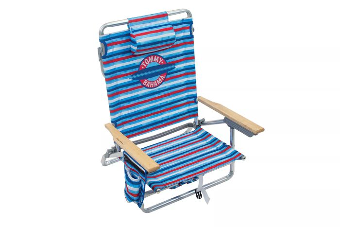 Amazon Tommy Bahama 5-Position Classic Lay Flat Folding Backpack Beach Chair