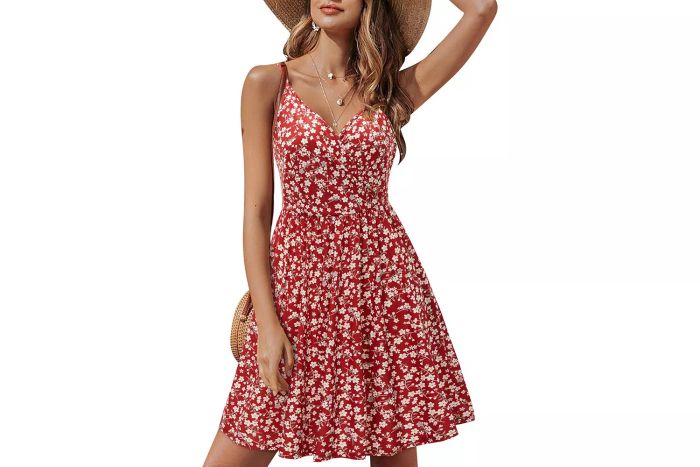 STYLEWORD V Neck Floral Sundress