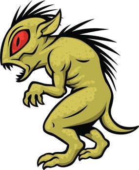 A cartoon depiction of the Chupacabra