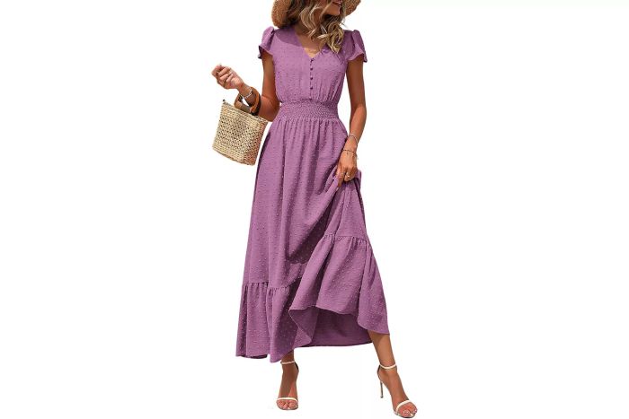 PRETTYGARDEN Boho Short Sleeve Cocktail Dress