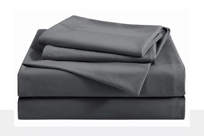 JOLLYVOGUE Dark Grey Queen Sheet Set