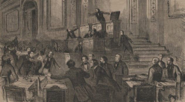 The 1858 House Slavery Brawl