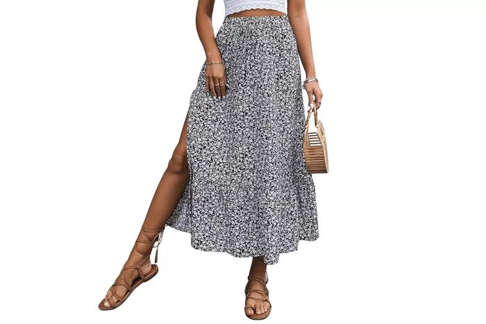 SweatyRocks Women's Casual High Waist Floral Print