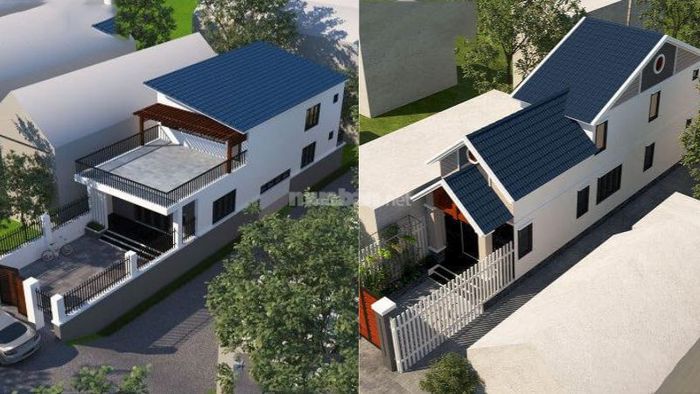Mẫu nhà cấp 4 5×15 2 phòng ngủ tích hợp gác lửng