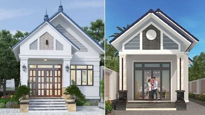 Mẫu nhà cấp 4 5×15 2 phòng ngủ với thiết kế mái Thái