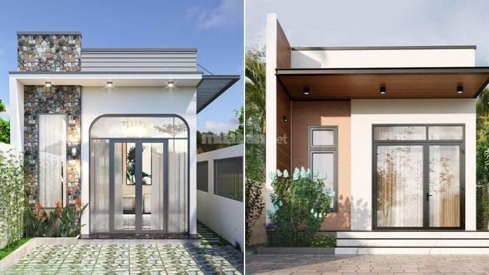 Mẫu nhà cấp 4 5×15 2 phòng ngủ theo phong cách hiện đại