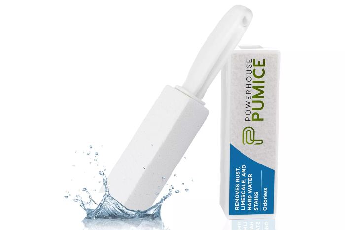 Powerstone Pumice Stone Toilet Bowl Cleaner with Handle, available on Amazon