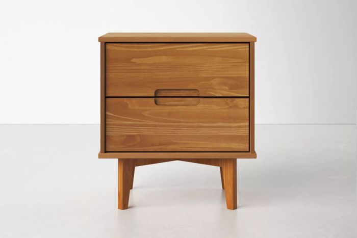 Mags 2-Drawer Solid Wood Nightstand Table