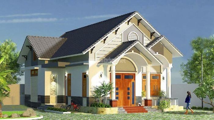 Nhà cấp 4 mái Thái 3 phòng ngủ diện tích 120m2