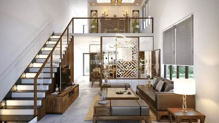 Mẫu nhà cấp 4 mái Thái 3 phòng ngủ được thiết kế thêm gác lửng phù hợp làm phòng thờ