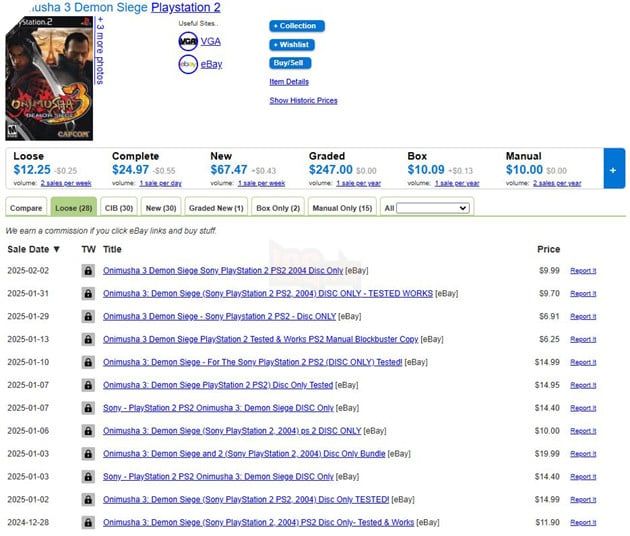 Onimusha 2: Samurai's Destiny Phiên Bản Gốc Tăng Giá Mạnh Trên eBay Sau Khi Công Bố Bản Remaster 3