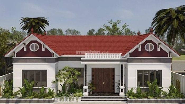 Nhà cấp 4 mái Thái 3 phòng ngủ 120m2 được thiết kế theo kiểu chữ U