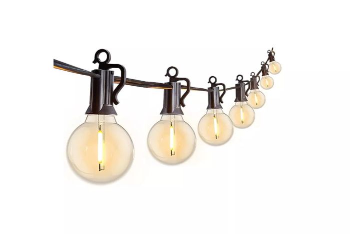 Amazon Outdoor String Lights 25 Feet G40 Globe LED Patio Lights