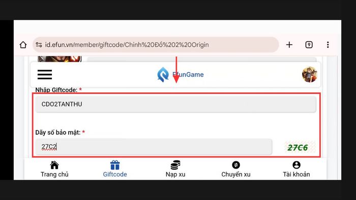 Hướng dẫn chi tiết cách nhập mã code Chinh Đồ Origin 2 - bước 1