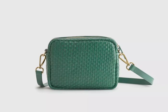Italian Leather Handwoven Crossbody