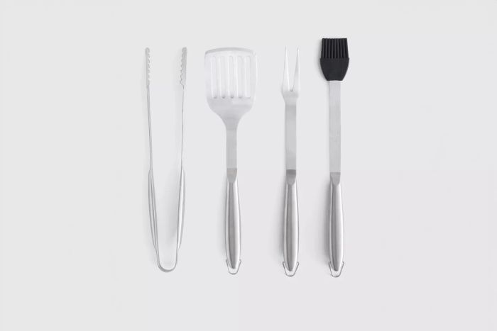 4-Piece Stainless Steel Grill Tool Set