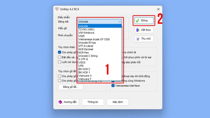 Tận dụng các bảng mã có sẵn trong UniKey