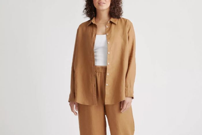 100% European Linen Long Sleeve Shirt